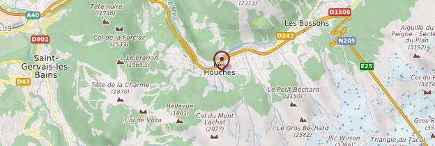 Carte Les Houches - Alpes