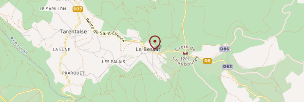 Carte Le Bessat - Lyon et ses environs