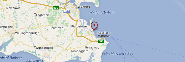 Carte Rosslare (Ros Láir) - Irlande