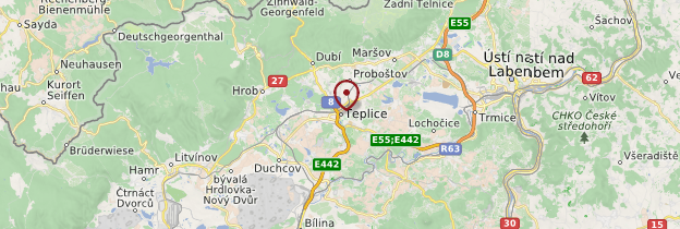 Carte Teplice - République tchèque