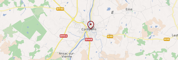 Carte Confolens - Poitou, Charentes