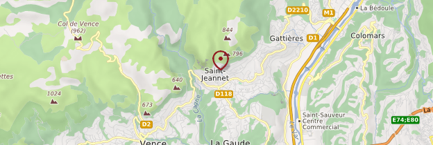 Carte Saint-Jeannet - Côte d'Azur