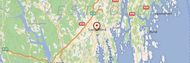 Carte Sandefjord - Norvège