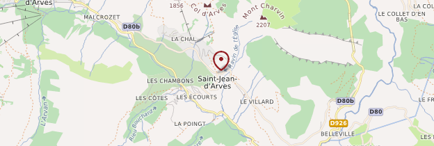 Carte Saint-Jean-d'Arves - Alpes