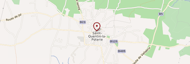Carte Saint-Quentin-la-Poterie - Languedoc-Roussillon