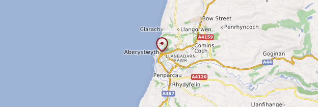 Carte Aberystwyth - Pays de Galles