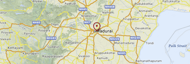 Carte Marché aux fleurs de Madurai - Inde