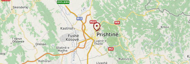 Carte Pristina - Kosovo