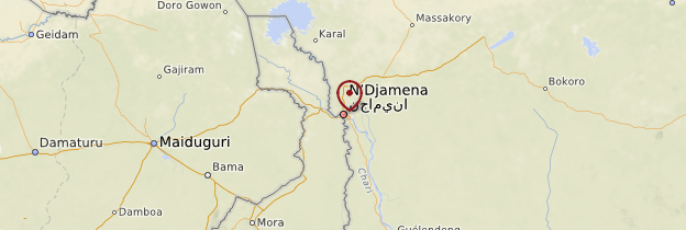 Carte N'Djamena - Tchad
