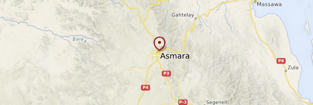 Carte Asmara - Erythrée
