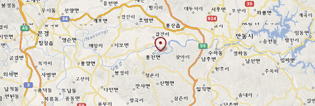 Carte Hahoe - Corée du Sud