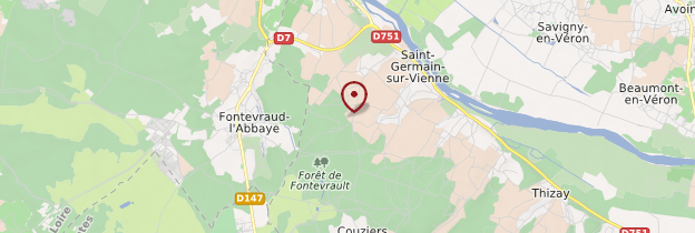 Carte Fontevraud-l'Abbaye - Pays de la Loire