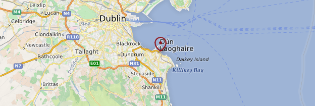 Carte Dún Laoghaire - Irlande