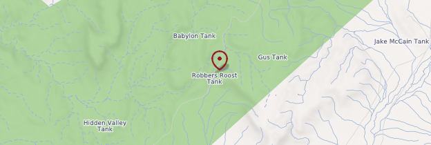 Carte Robbers Roost - Parcs nationaux de l'Ouest américain