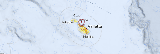 Carte Île de Malte - Malte