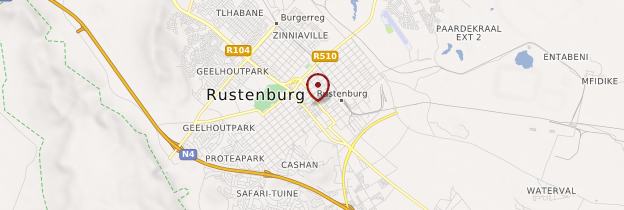 Carte Rustenburg - Afrique du Sud