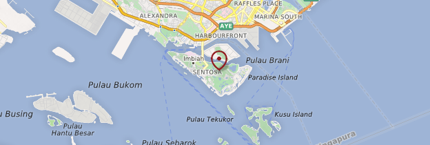 Carte Île de Sentosa - Singapour