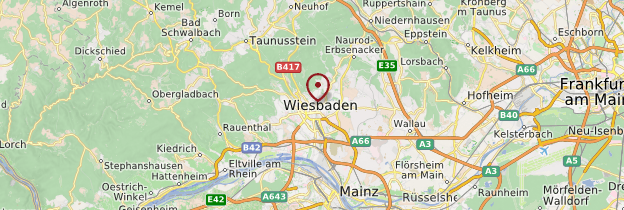Carte Wiesbaden - Allemagne