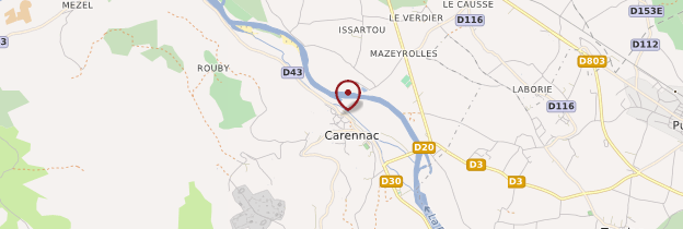 Carte Carennac - Midi toulousain - Occitanie