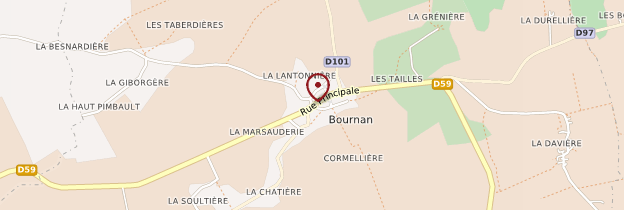 Carte Bournan - Châteaux de la Loire