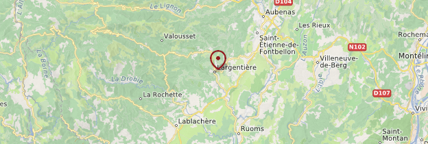 Carte Labastide-de-Virac - Ardèche, Drôme