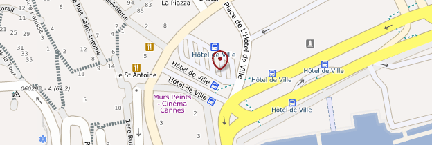 Carte Hôtel de ville - Côte d'Azur