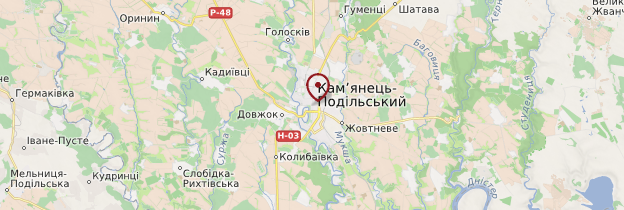 Carte Kamianets-Podilskyï - Ukraine