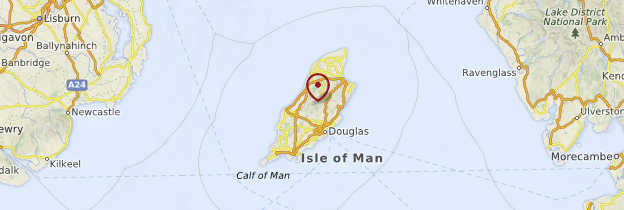 Carte Île de Man - Angleterre