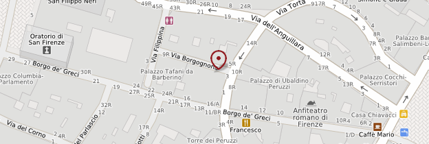 Carte Quartier autour de Santa Croce - Florence