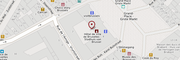 Carte Hôtel de ville de Bruxelles - Bruxelles