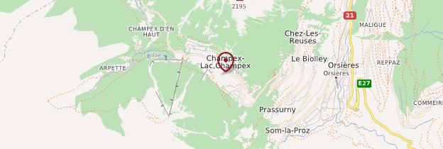 Carte Lac de Champex - Suisse