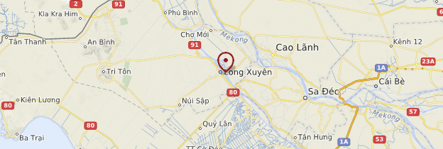 Carte Long Xuyên - Vietnam