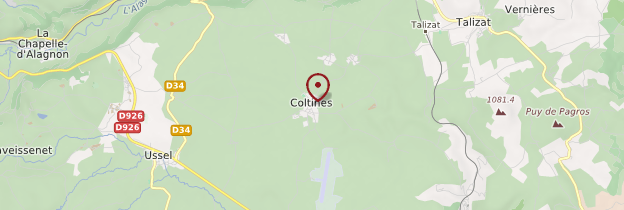 Carte Coltines - Auvergne