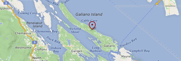 Carte Île Galiano - Canada
