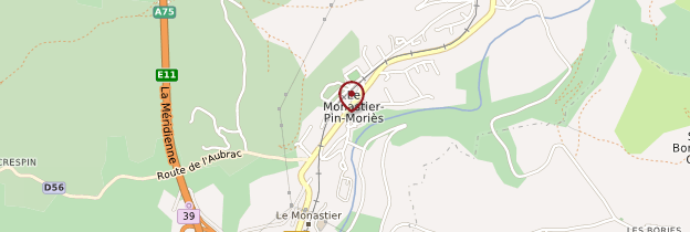 Carte Le Monastier-Pin-Moriès - Languedoc-Roussillon