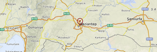 Carte Gaziantep - Turquie