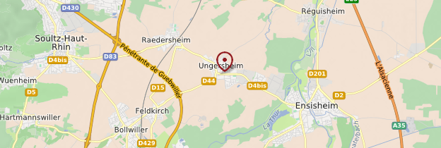 Carte Ungersheim - Alsace