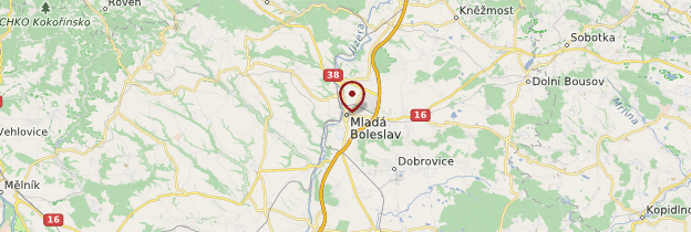 Carte Mladá Boleslav - République tchèque