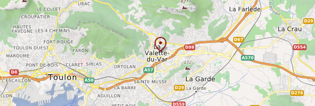 Carte La Valette-du-Var - Côte d'Azur