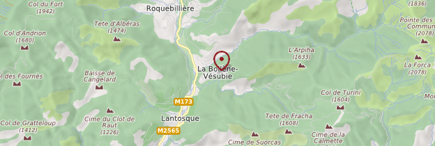 Carte La Bollène-Vésubie - Côte d'Azur