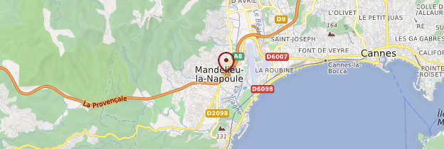 Carte Mandelieu-La Napoule - Côte d'Azur