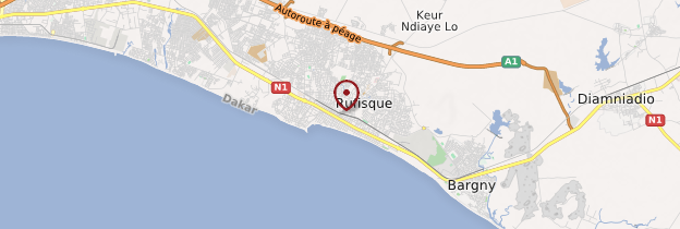 Carte Rufisque - Dakar