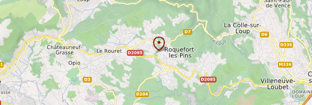Carte Roquefort-les-Pins - Côte d'Azur