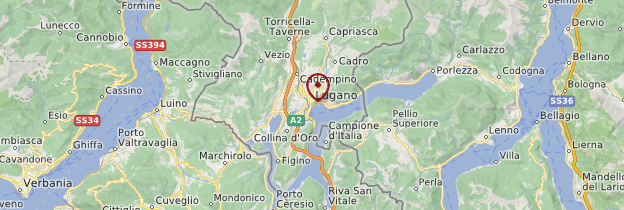 Carte Lugano - Suisse