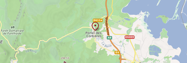 Carte Portel-des-Corbières - Languedoc-Roussillon