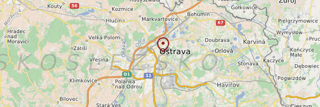 Carte Ostrava - République tchèque