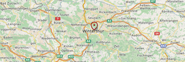 Carte Winterthour - Suisse