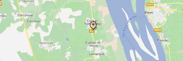 Carte Cussac-Fort-Médoc - Aquitaine - Bordelais, Landes