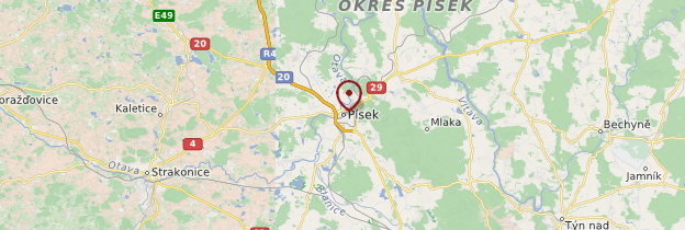 Carte Písek - République tchèque