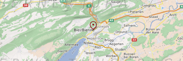 Carte Bienne (Biel) - Suisse